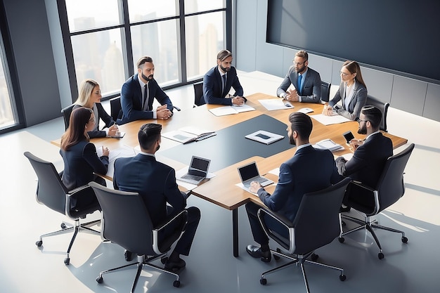 Tiempo de las reuniones de negocios Concepto de la conferencia