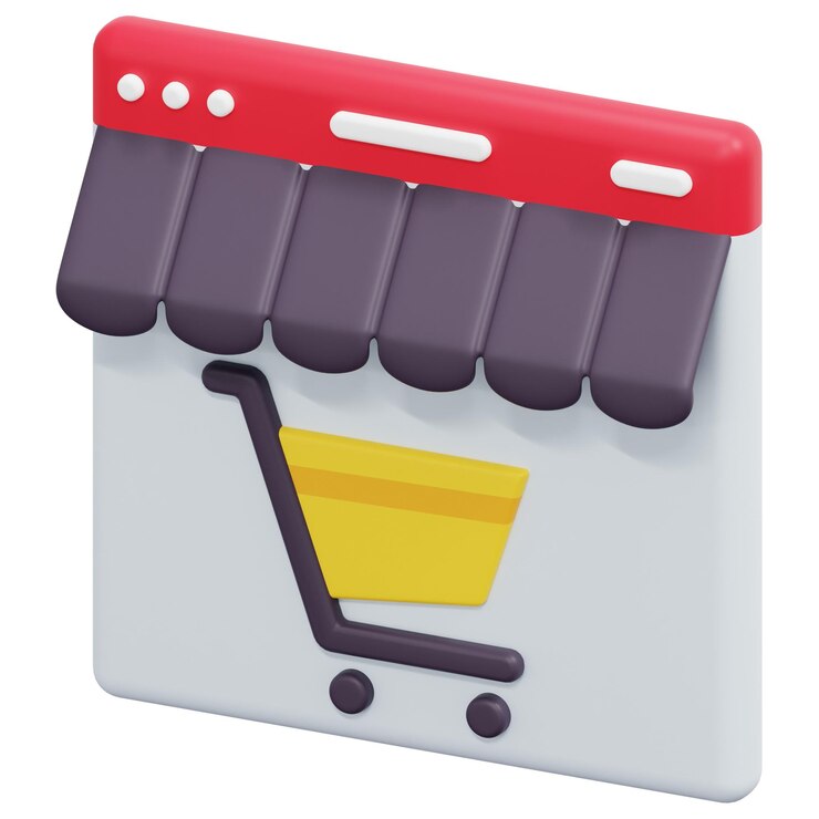 Foto tienda 3d render icono ilustración