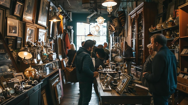 Foto una tienda de antigüedades es un gran lugar para encontrar artículos únicos e interesantes nunca sabes lo que puedes encontrar y eso es parte de la diversión