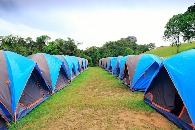 Tienda de campaña domo en el Parque Nacional