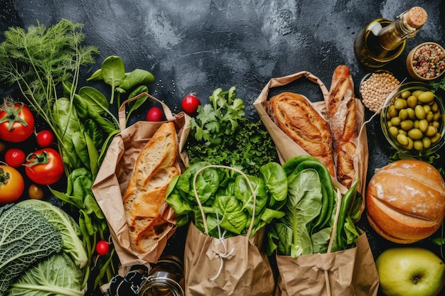 La tienda de comestibles ecológica Flat Lay promueve la alimentación saludable y la sostenibilidad