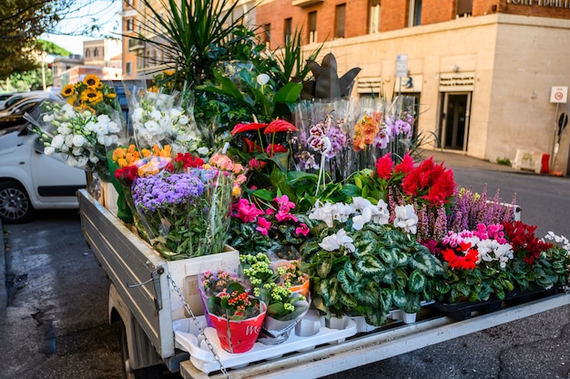 Tienda de flores en el centro de la ciudad