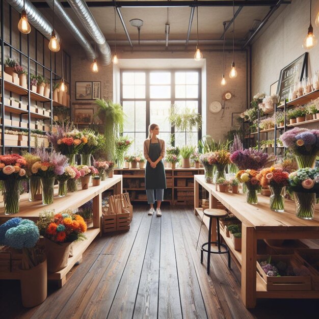 La tienda de flores.