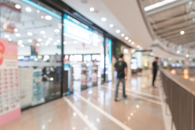 tienda de lujo abstracta de la falta de definición en centro comercial