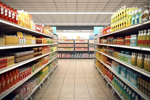 una tienda con un montón de botellas de líquido en el estante