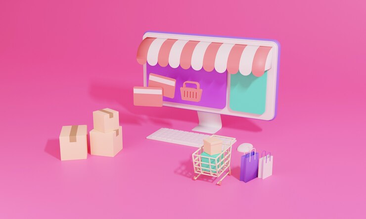 Foto tienda online sobre aplicación de ordenador.