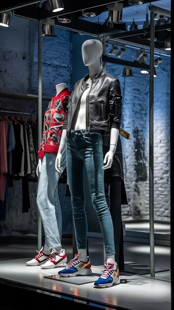 Tienda de ropa con maniquí