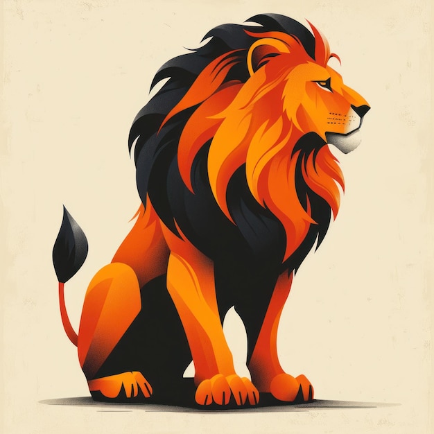 Tier Löwe Logo Illustration eines Löwen Löwe Emblem Ikonen Logotypedecal Druck