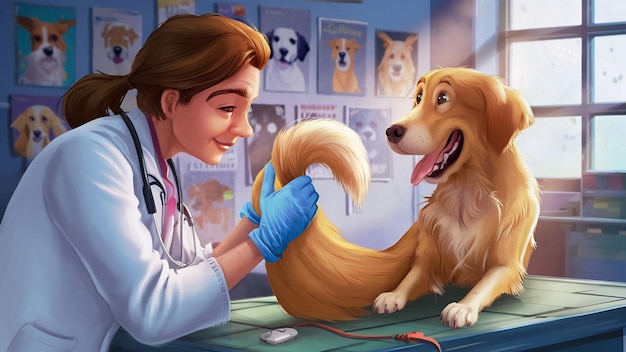 Tierarztuntersuchungshund