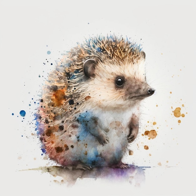 Tierbabys abstraktes Aquarell