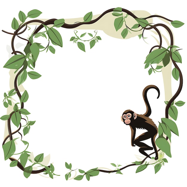 Foto tiere rahmen von spider monkey neugierige rebe swinging spider monkey t 2d niedliches kreatives design