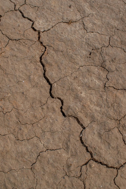 Tierra agrietada como telón de fondo para la sequía en el suelo