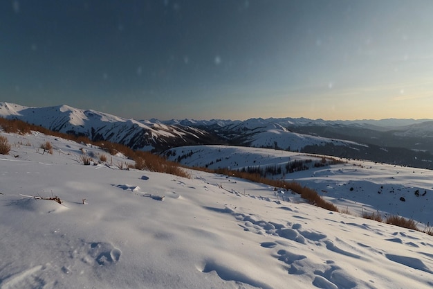 Tierra cubierta de nieve