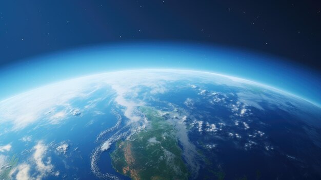 Tierra desde el espacio Elementos de esta imagen proporcionados por la NASA Renderización 3D IA generativa