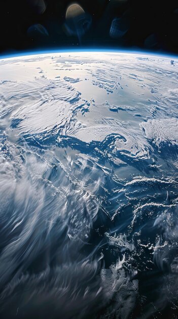 Foto la tierra desde el espacio la tierra desde el espacio mostrando el lado oscuro del planeta