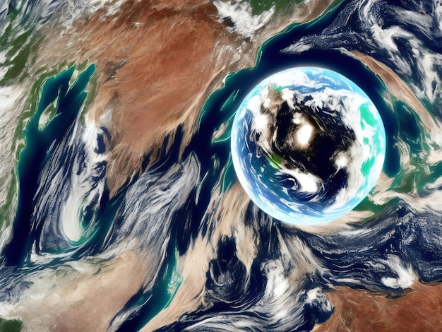 Tierra hermosa imagen de primer plano generada por ai