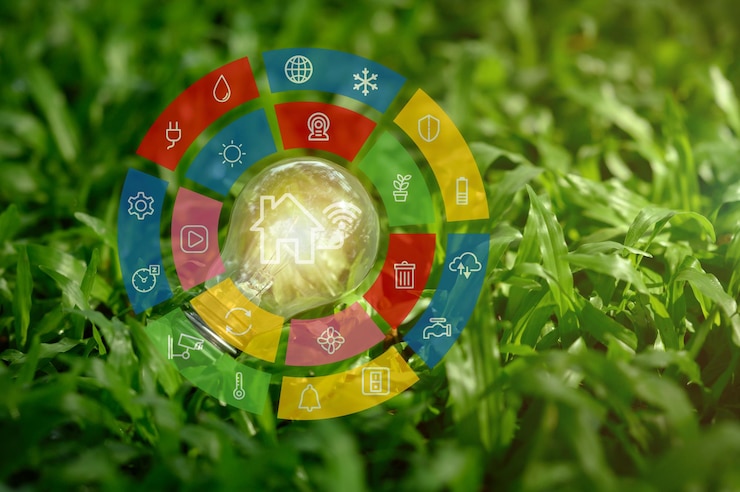Foto la tierra y un icono para una organización de desarrollo sostenible empresas ambientalmente responsables