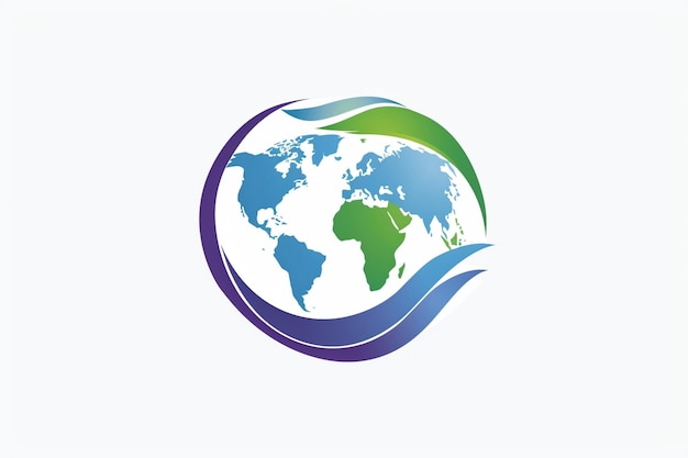 tierra con un mapa verde y azul del mundo