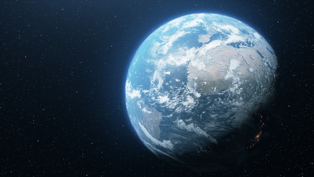 Tierra ultra realista desde el espacio