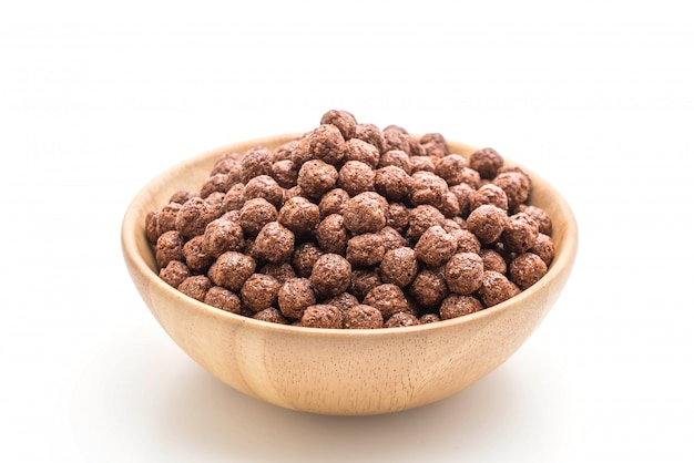 tigela de cereal de chocolate