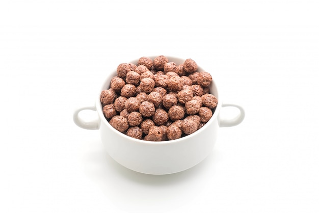 tigela de cereal de chocolate