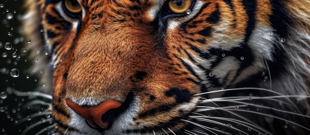 Foto tiger-augen und -gesicht aus der nähe