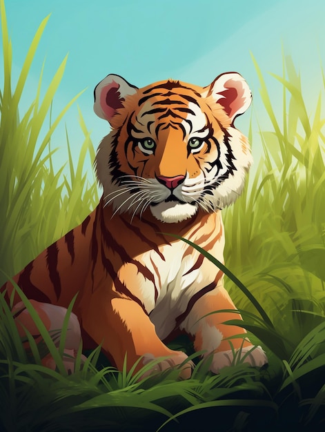 Tiger-Cartoon-Figur