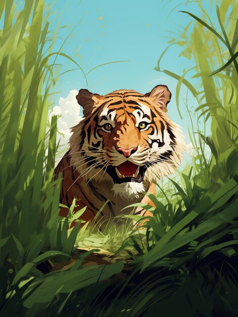 Tiger-Cartoon-Figur