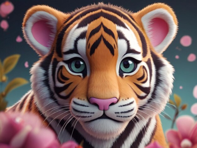 tiger headmage con ai generado