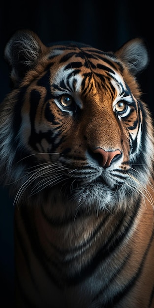 Tiger im Dunkeln von Person