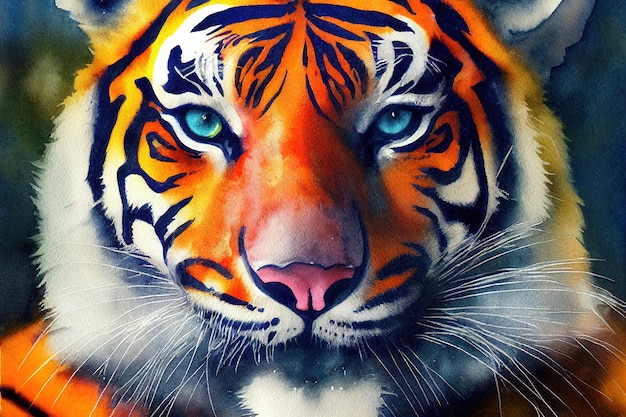 Tiger in der Sonnenfarbe Kunst