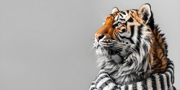 Tiger in schwarz-weißen Streifen Konzept Tierfotografie Wildtiere Monochrome Streifen Tiger