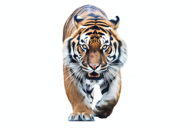 Tiger isoliert auf weißem Hintergrund