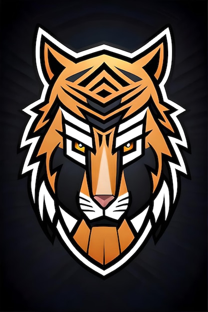 Tiger-Maskottchen-Logo. Gaming-Logo