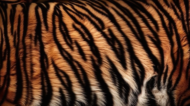 Tiger Tierfell perfektes nahtloses sich wiederholendes Muster Generative ai