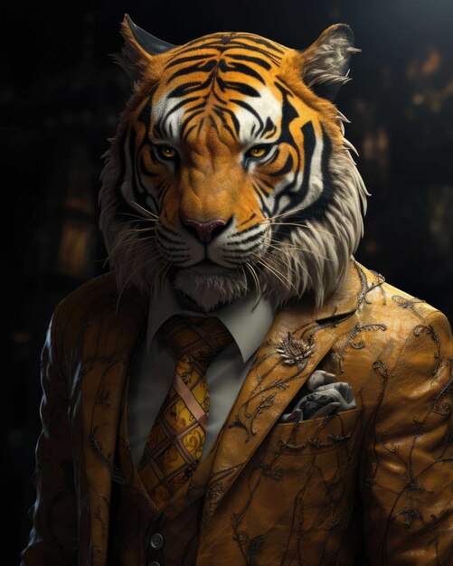 Tigre 3d  Foto Premium