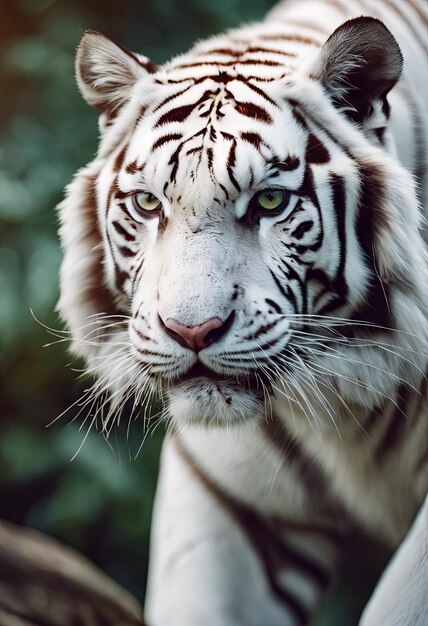 Un tigre blanco en el bosque para el Día Mundial de la Vida Silvestre