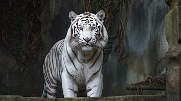 tigre blanco en la selva