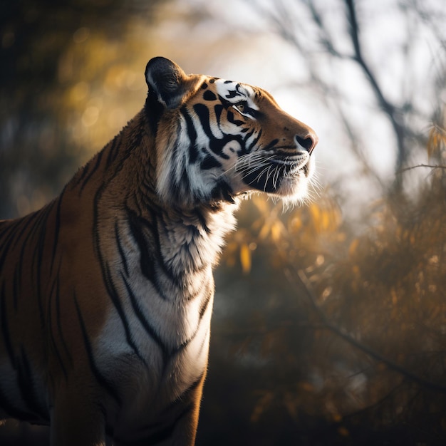 Un tigre en el bosque