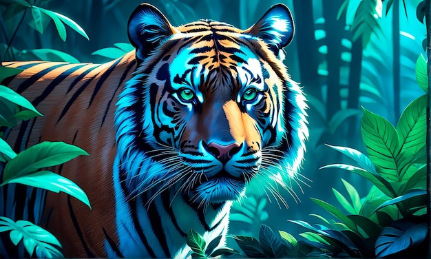 Tigre en un bosque