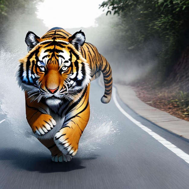 tigre corre rapido