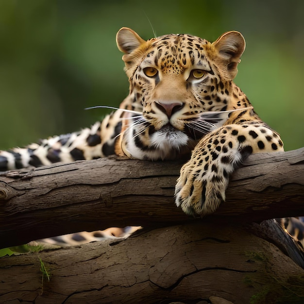 Tigre de bengala em um galho de árvore