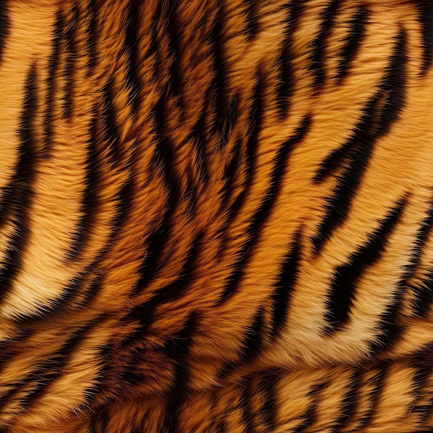 Tigre de fundo de textura peluda animal sem costura padrão