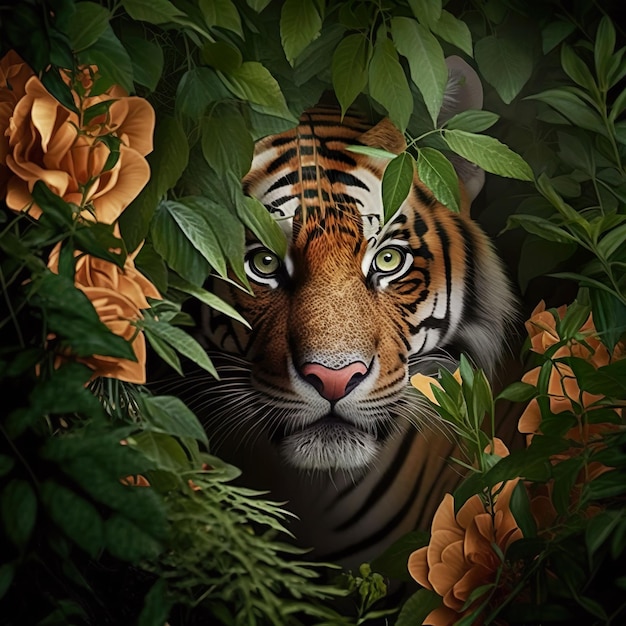 Papeis de parede Tigre Fauve Ver Focinho 3D Gráfica Animalia baixar imagens