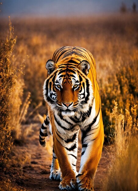 un tigre está caminando en la naturaleza con las palabras tigre en él