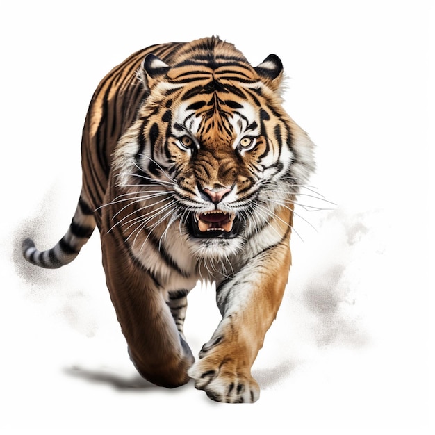 Tigre con fondo blanco de alta calidad ultra hd