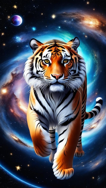Foto tigre galáctico