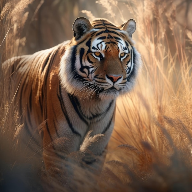 Tigre en hábitat natural IA generativa