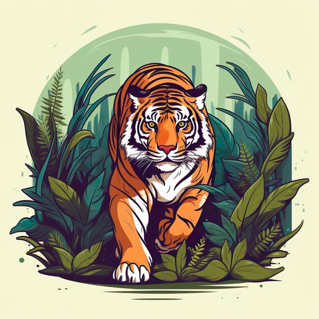 tigre ilustración ai generado