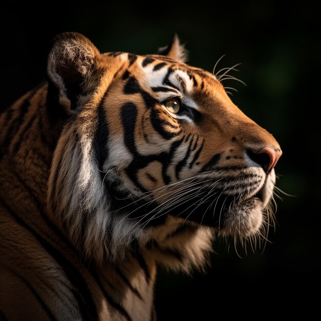 Foto el tigre indochino en primer plano celebra el día de las plantas animales